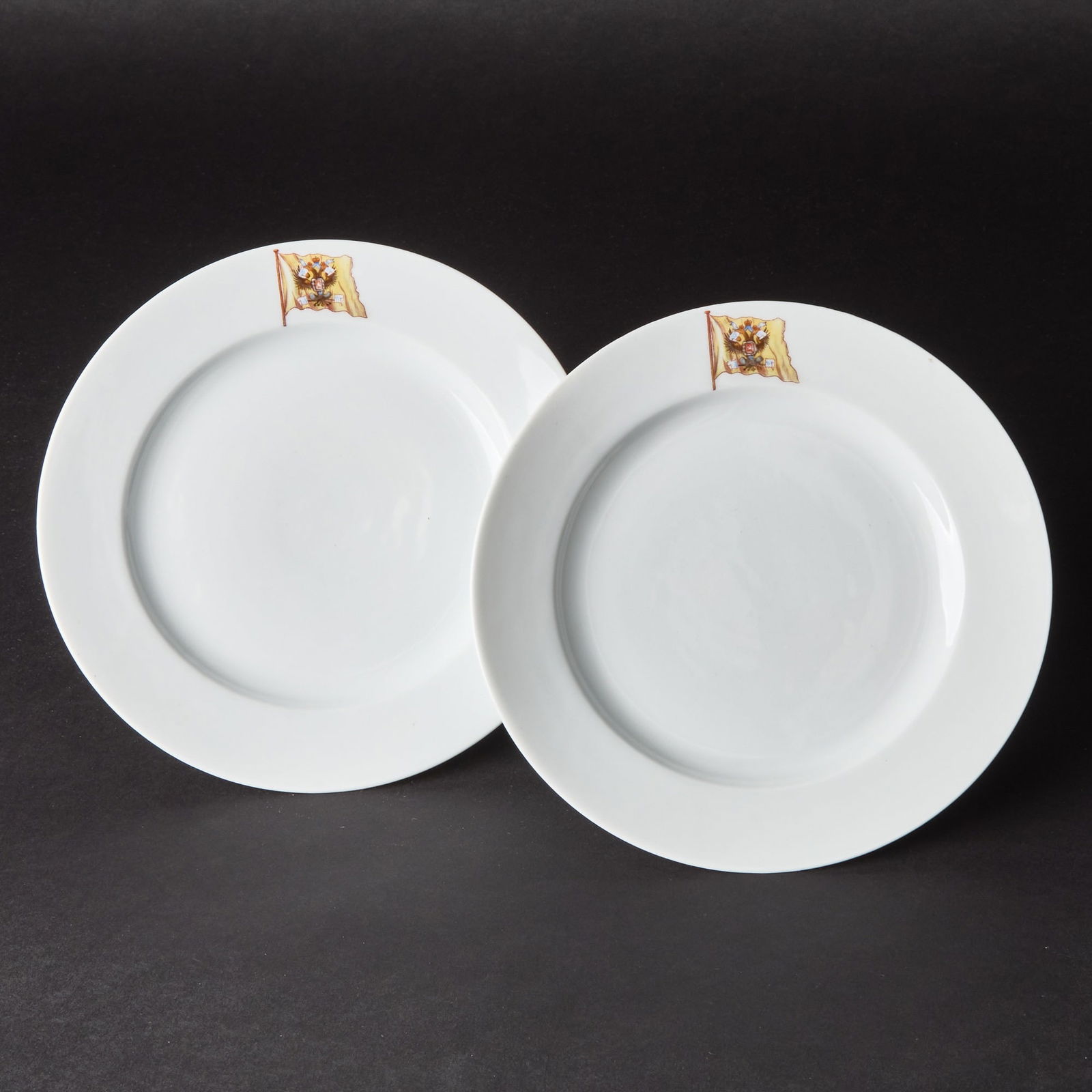 Pair of Russian Porcelain Plates from the Imperial Yacht Standart Service (1 of 4)