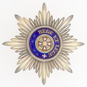Russian Silver and Enamel Star of the Order of the White Eagle