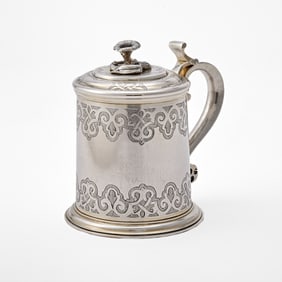 Russian Parcel-Gilt Silver Tankard