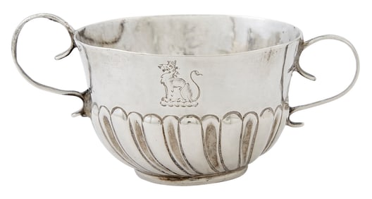 William & Mary Sterling Silver Miniature Caudle Cup