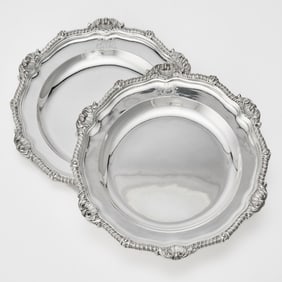 Pair of George III Sterling Silver Second Course Dishes