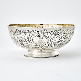 Scottish George III Sterling Silver Punch Bowl