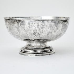Victorian Sterling Silver Presentation Punch Bowl