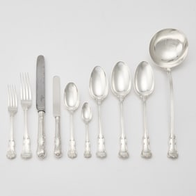 Cased Victorian Sterling Silver Flatware Service