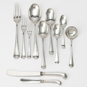 English Sterling Silver Flatware Service