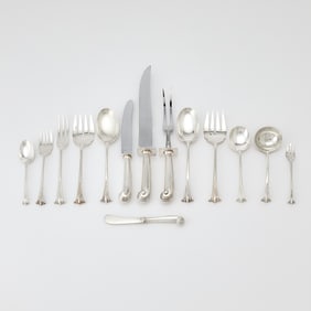 Elizabeth II Sterling Silver “Onslow” Pattern Flatware Service