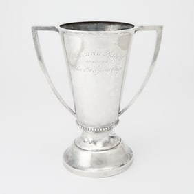 Indian Colonial Sterling Silver Two Handled Trophy Cup