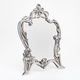 Austrian Art Nouveau Silver Table Mirror
