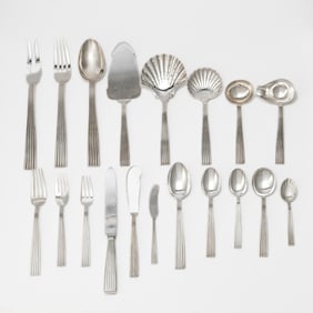Buccellati Sterling Silver "Tiber" Pattern Flatware Service