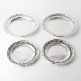 Set of Four Cardeilhac Sterling Silver Circular Platters