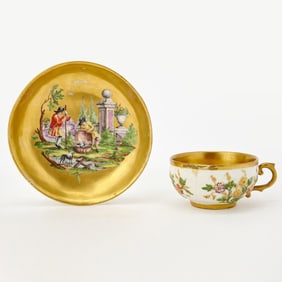 Nymphenburg Porcelain Teacup and Saucer