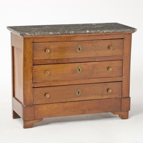Austrian or East French Neoclassical Walnut Chest of Drawers