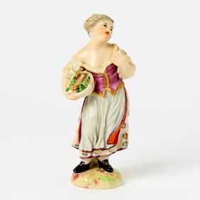Ludwigsburg Porcelain Figure of a Gardener or Flower Seller