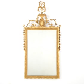 Italian Neoclassical Carved Giltwood Mirror