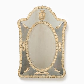 Dieppe Carved Bone Mirror