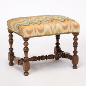 Louis XIII Turned Walnut Stool