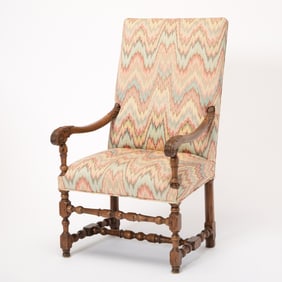 Louis XIII Carved and Turned Walnut Armchair