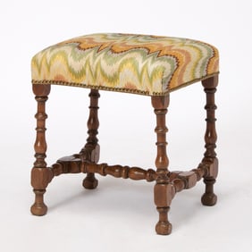 Louis XIII Turned Walnut Stool