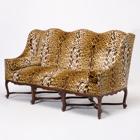 Regence Upholstered Carved Walnut Sofa