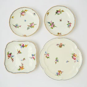 Four Sevres Porcelain Dishes