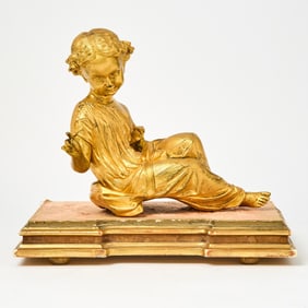 French Gilt Bronze Figure of a Young Child