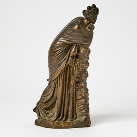 French Patinated Bronze Goddess, after the antique