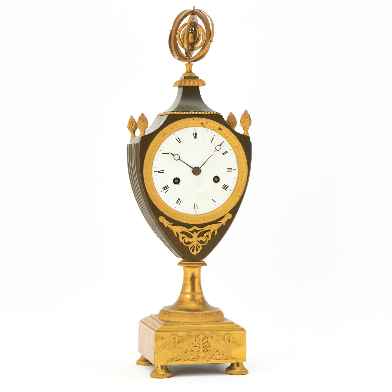 Empire Ormolu and Patinated Bronze Mantel Clock (1 of 2)
