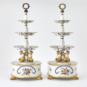 Pair of Paris Porcelain Comports