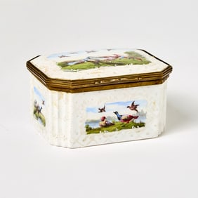 Battersea Enamel Ornithological Casket