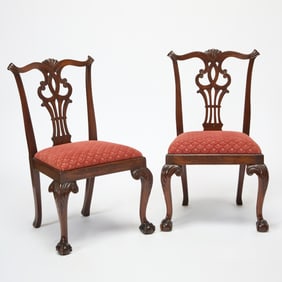 Pair of George III Mahogany Side Chairs