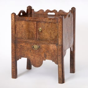George III Burr Elm Pot Cupboard