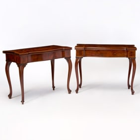 Pair of George III Mahogany Card Tables