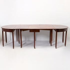 George III Mahogany Three-Part Dining Table