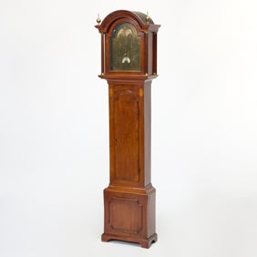 George III Inlaid Mahogany Long Case Clock