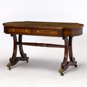 Regency Gilt-Metal Mounted Mahogany Library Table