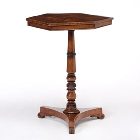 Regency Hexagonal Mahogany Center Table