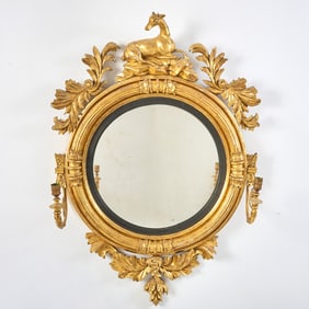 Regency Giltwood Convex Girandole