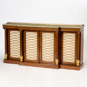 Regency Parcel-Gilt Rosewood Side Cabinet