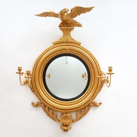 William IV Giltwood Convex Mirror