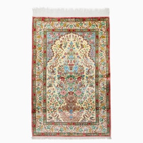Qum Silk Prayer Rug