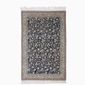 Wool and Silk Nain Rug