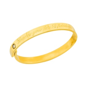 Cartier Gold and Diamond Bangle Bracelet