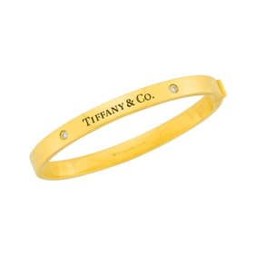 Tiffany & Co. Gold and Diamond Bangle Bracelet