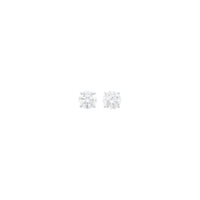 Pair of White Gold and Diamond Stud Earrings