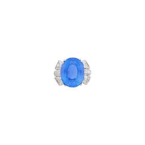 White Gold, Sapphire and Diamond Ring