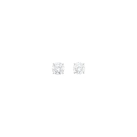 Pair of White Gold and Diamond Stud Earrings