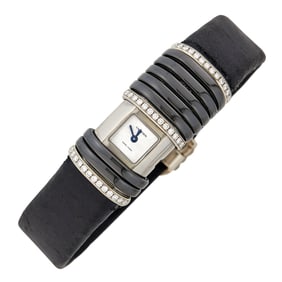 Cartier Titanium, White Gold, Black Onyx and Diamond 'Declaration' Wristwatch, Ref. 306