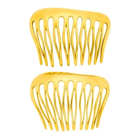 Tiffany & Co. Pair of Gold Hair Combs
