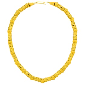 High Karat Gold Bead Necklace