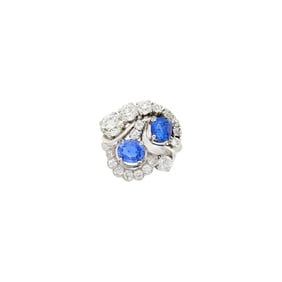 White Gold, Sapphire and Diamond Ring